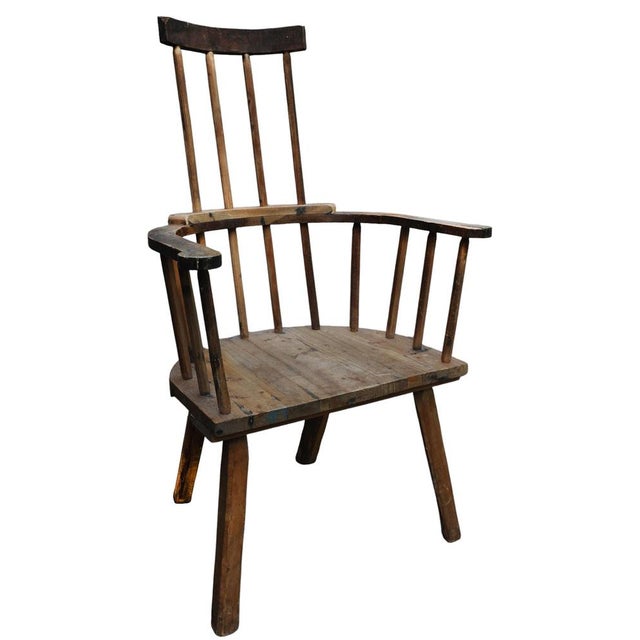 Farmhouse Spindleback Armchair, 1890s For Sale - Image 6 of 11