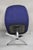 Vintage Mid Century Modern Blue Upholstered Chrome Swivel Base Club Chair - Pair For Sale - Image 9 of 12