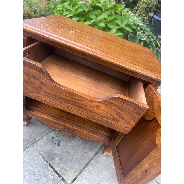 Vintage Drexel Heritage "South of France" Provincial Oak Accent Cabinet For Sale - Image 12 of 16