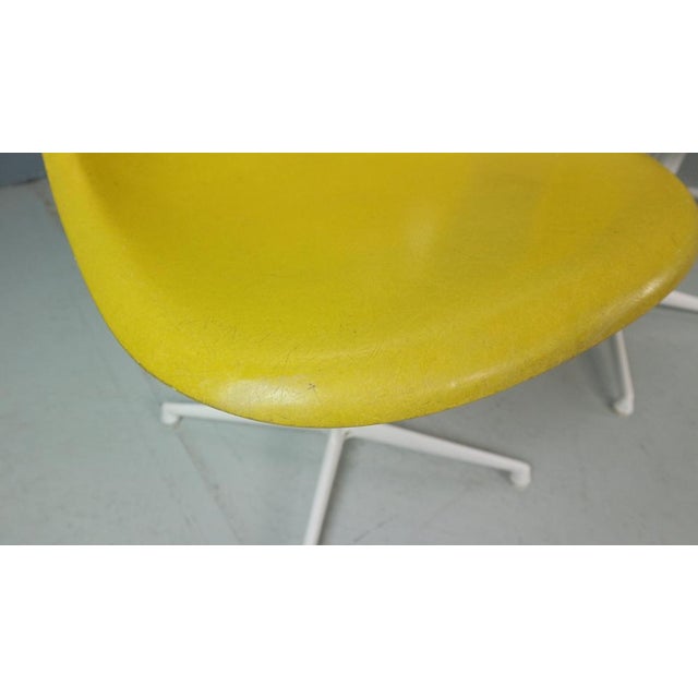 Light Yellow Fiberglass La Fonda Chairs by Charles & Ray Eames for Herman Miller, 1960s, Set of 4 For Sale - Image 10 of 18