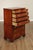 Chippendale Henkel Harris Chippendale Style Cherry Tall Chest For Sale - Image 3 of 12