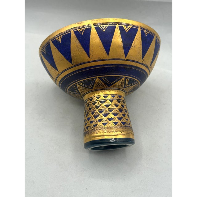 Elegant signed footed bowl by renowned British potter Mary Rich (1940–2022). This hand-thrown porcelain piece features her...