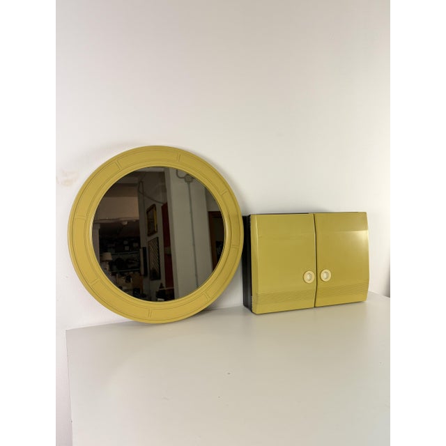 Bathroom Mirror and Cabinet, 1970s, Set of 2 For Sale - Image 3 of 11