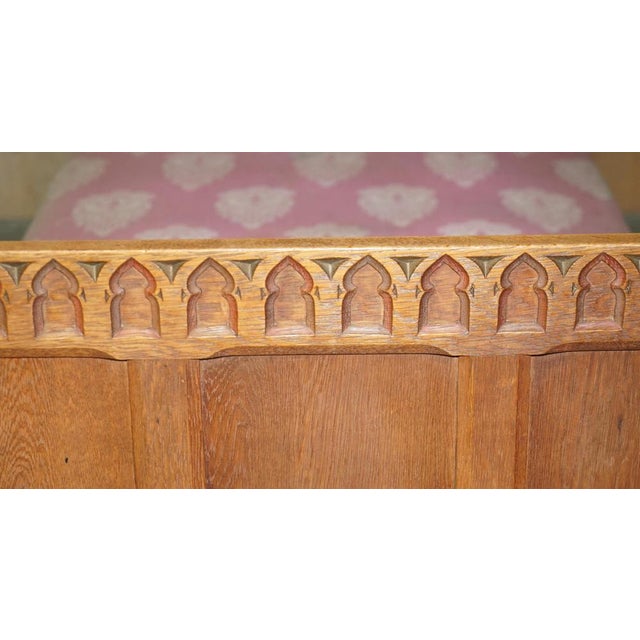 Wood Arts & Crafts Limed Oak Cotswold Single Bed from Tudor Furniture, 1930s For Sale - Image 7 of 15