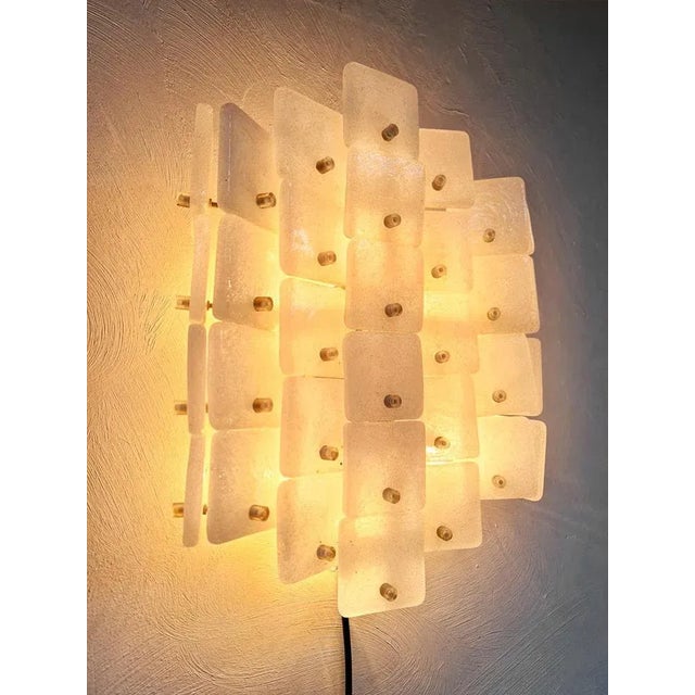 Shine bright with a touch of elegance! with this unique xl frosted ice glass wall lamp designed by j.t. Kalmar. Country of...