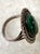 Gorgeous, handcrafted sterling silver vintage Malacite ring. Marked sterling. Size 8