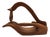 Sculptural Hand-Carved Wooden Wine Bottle Holder, 1950s For Sale