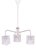 Mid-Century Chandelier in Chrome and Opaline Glass from Drukov, Czech, 1970s For Sale