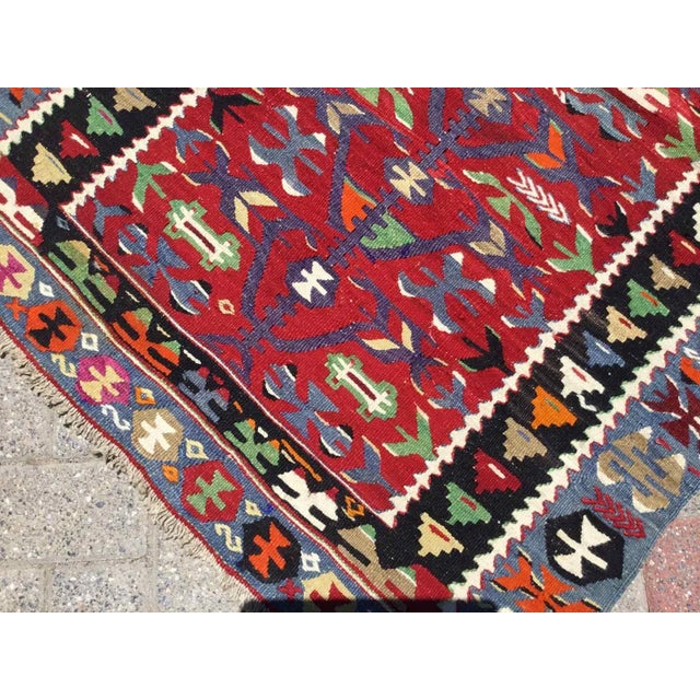 Vintage Turkish Kilim Rug, 38" X 53" For Sale - Image 4 of 9
