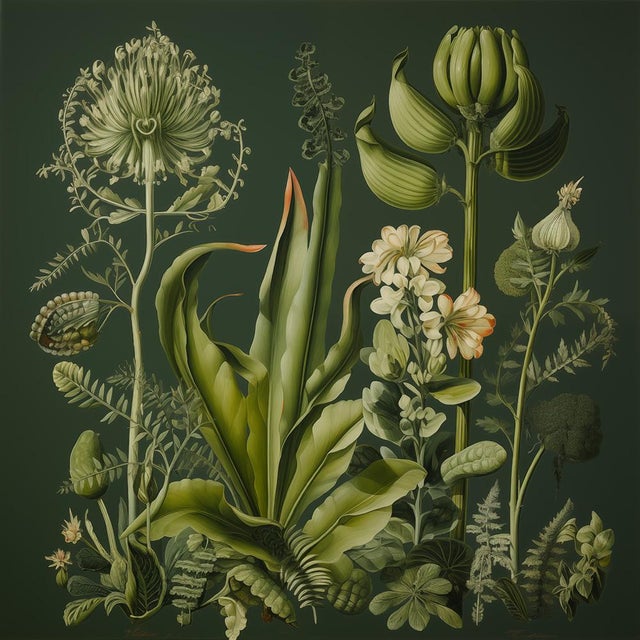 This fine art print reproduces a beautifully detailed 19th-century botanical illustration depicting an elegant arrangement...