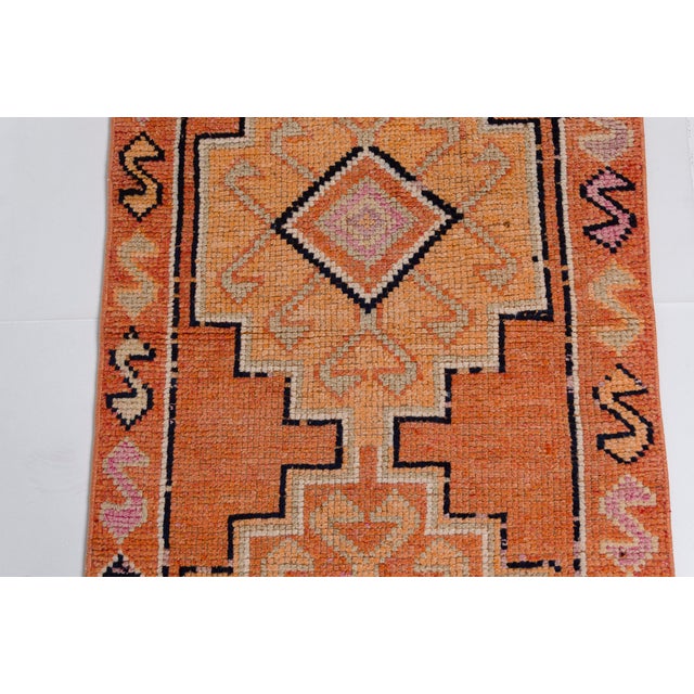 Vintage Handknotted Oushak Runner For Sale - Image 6 of 10