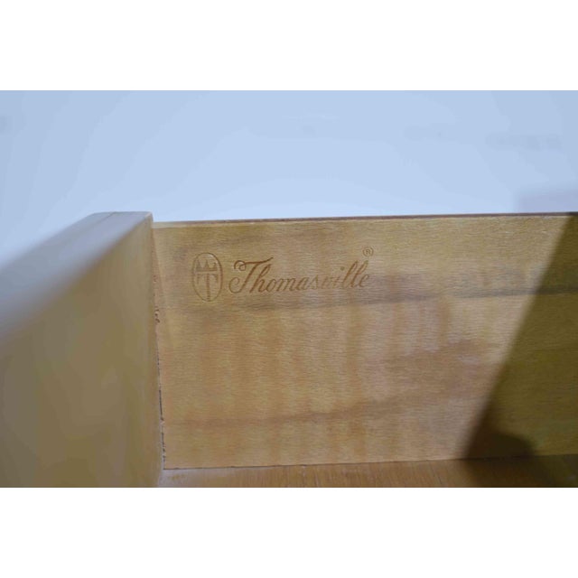 Mid Century Transitional 9-Drawer Dresser With Brass Hardware by Thomasville For Sale - Image 13 of 14