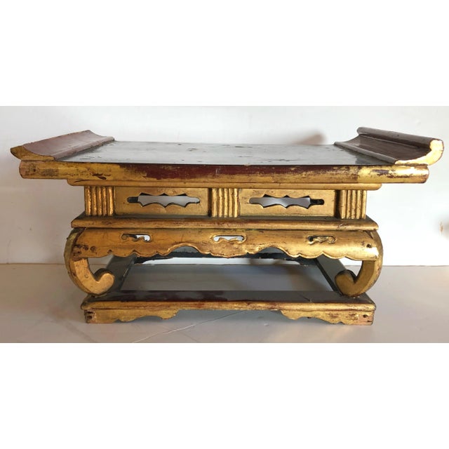 Wood Japanese 19th C. Gilt Altar Stand For Sale - Image 7 of 7