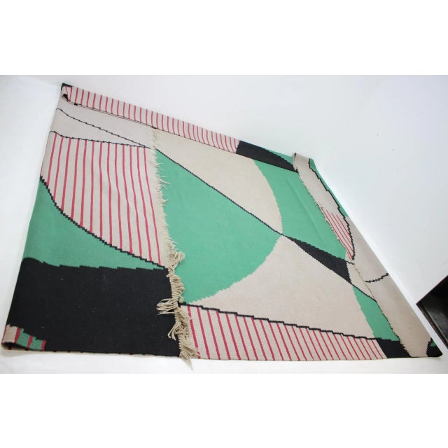Large Vintage Geometric Rug, 1960s For Sale - Image 6 of 8