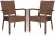 Outdoor Stacking Armchair in Brown - a Pair For Sale - Image 10 of 10