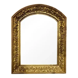 French Carved Giltwood Arch Top Mirror