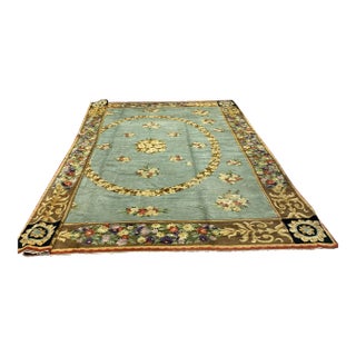 1900 Size European Franch Design Savonnerie Rug. For Sale