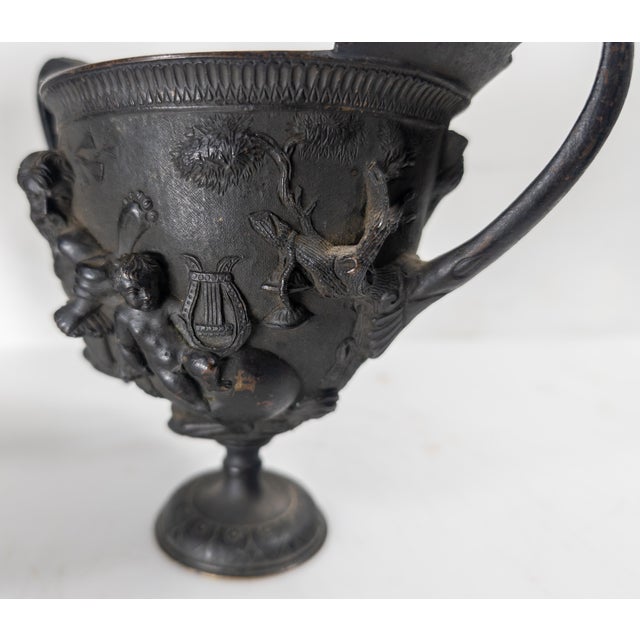 19th Century Pair of Neoclassical Grand Tour Urns With Mythological Figures For Sale - Image 12 of 18