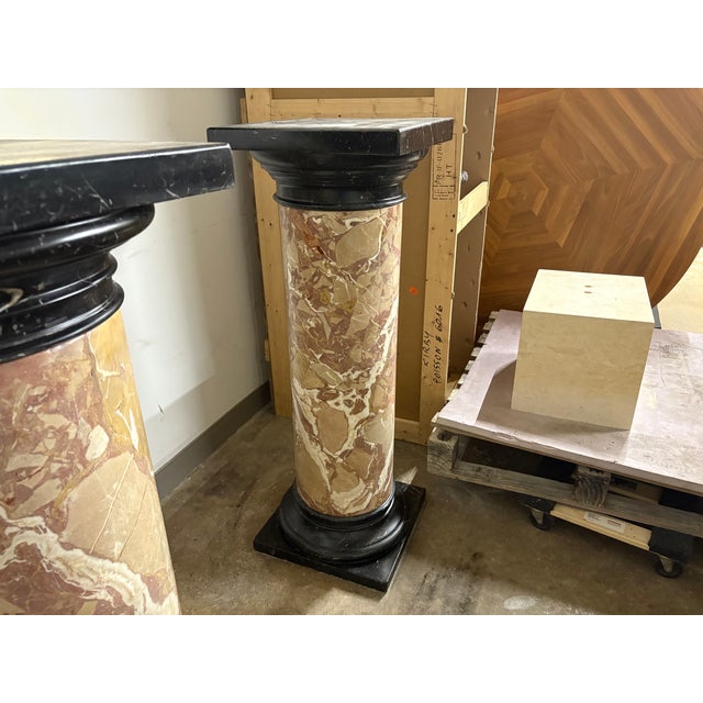 Pair of 19th Century French Marble Pedestals For Sale - Image 11 of 12
