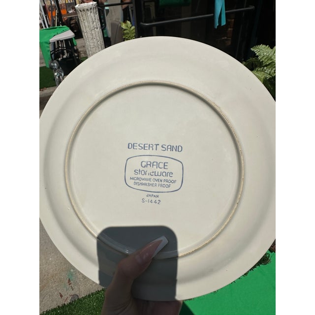 Ceramic Vintage Desert Sand Grace Stoneware Collection of Plates and Mugs For Sale - Image 7 of 11