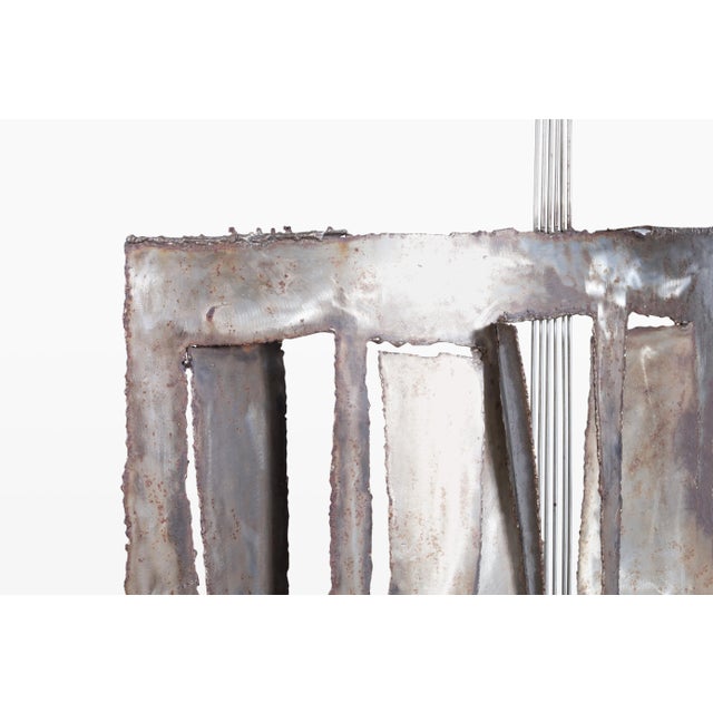 Vintage Oversized Brutalist Metal Sculpture by John Balossi, Signed For Sale - Image 4 of 12