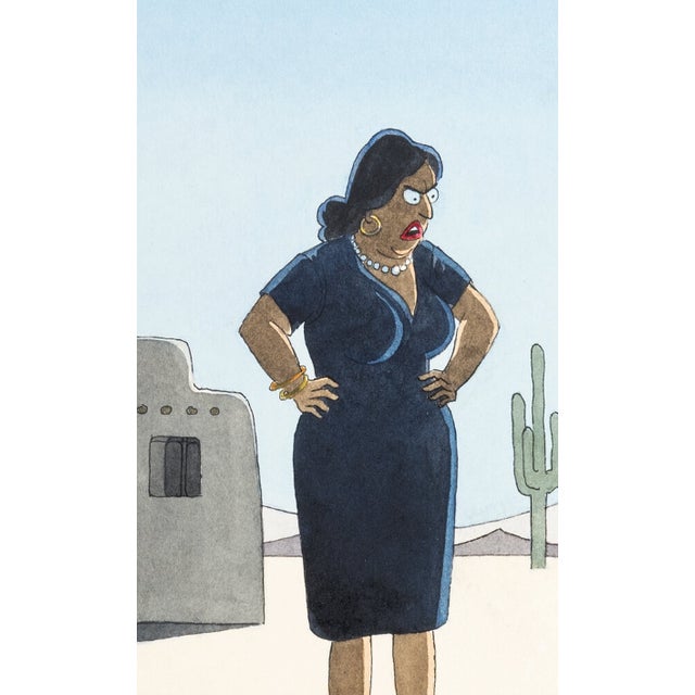 Original Published Diners Club Magazine Artwork Painting by Francis Wilford Smith "Smilby" Rare For Sale - Image 4 of 6