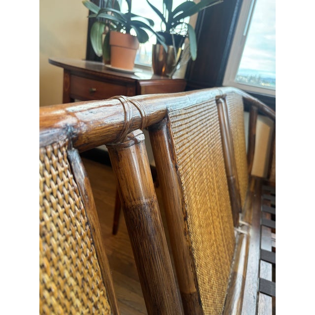 Vintage McGuire Original Rattan Three-Seat Sofa For Sale - Image 9 of 14