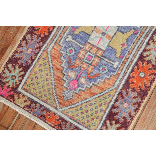 Pop Art Vintage Turkish Anatolian Color Pop Rug - 2'6" x 4'4" For Sale - Image 3 of 6