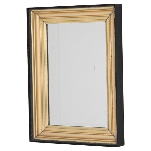 19th Century France Black & Gilded Patinated Wooden Mirror For Sale - Image 15 of 18