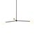 Black Globe Chandelier 3, Black, 21.25in H, 5 Inch Glass Globes, by Research.Lighting, Modern, Minimal Hanging Light For Sale - Image 8 of 9