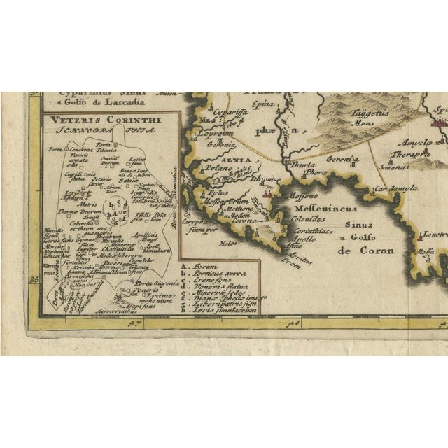 Antique Map of the Peloponnese Peloponnesus by Cluver, 1697 For Sale - Image 6 of 9