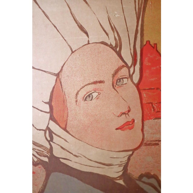 Brown Art Nouveau Exhibition Poster of Saxony by Otto Fischer, Dresden, 1896 For Sale - Image 8 of 18