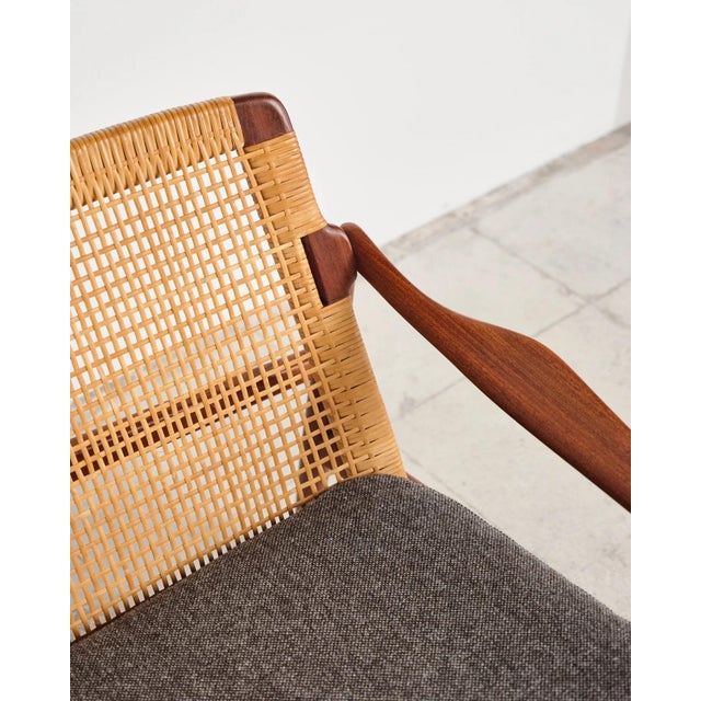 Teak Sofa with Cane Webbing, 400 Series by Hartmut Lohmeyer for Wilkhahn, Germany, 1960s For Sale - Image 17 of 18
