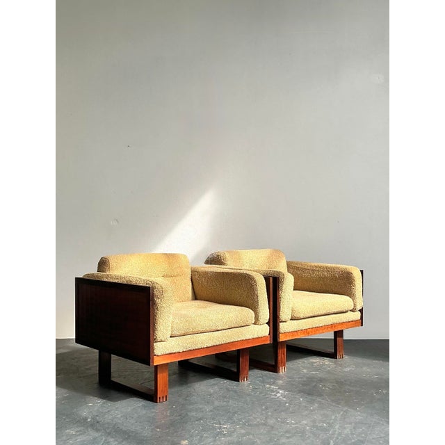 Brown Vintage Boho Poul Cadovius “Govenor” Teak Case Lounge Chairs - A Pair For Sale - Image 8 of 12