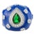 Designer Blue Enameled Cocktail Bohemian Ring in 925 Solid Silver- Size 7 For Sale