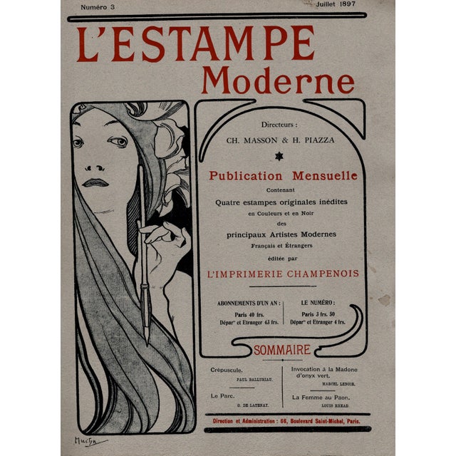 Paul Balluriau, Crépuscule, 1897, Lithograph on Paper For Sale - Image 8 of 10