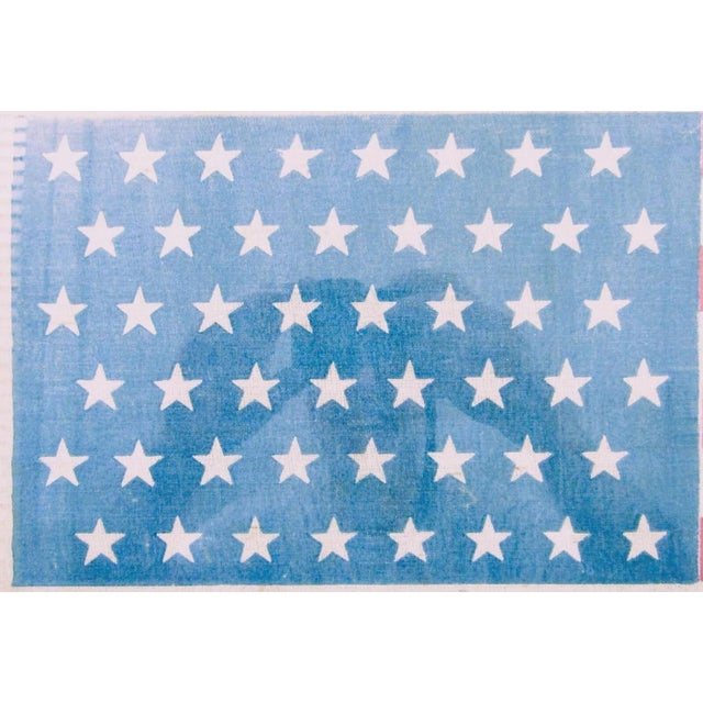American Framed Authentic 1908-1912 Us 48 Staggered Star Flag on Gauze Flag For Sale - Image 3 of 4