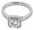 14k White Gold Halo Engagement Ring With ~1ct Natural Diamond - Size 5.5 For Sale