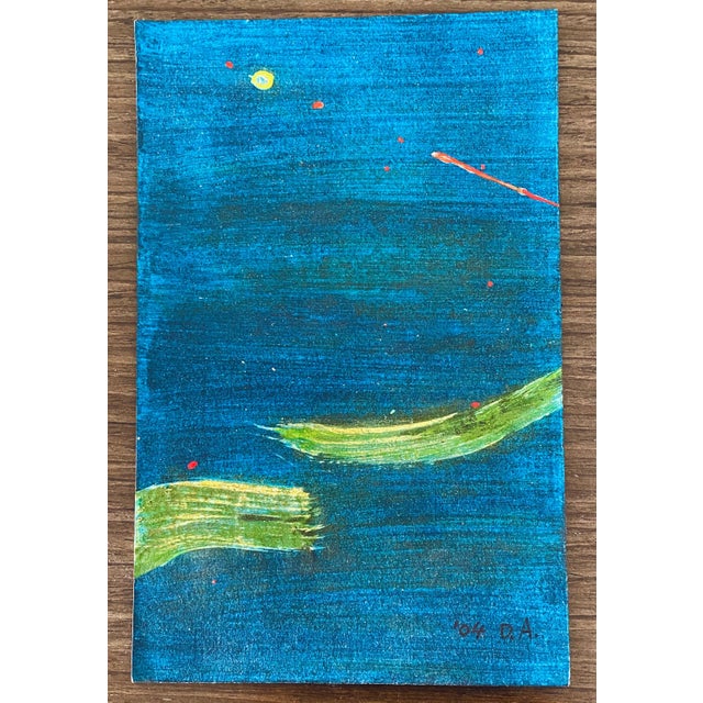Don Ahn, Gestural Abstraction, Miniature Abstract Expressionist Korean Modernist Painting, 2004 For Sale In Miami - Image 6 of 8
