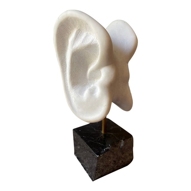 "All Ears" Carrara Marble Sculpture For Sale