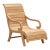 Vintage Solid Teak Sculptural Steamer-Style Chaise Lounge Chair For Sale