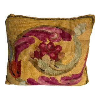 French Aubusson 1800 Pillow For Sale