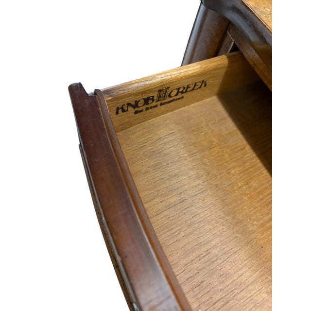 Mid 20th Century Ethan Allen Knob Creek Burl Wood Side Table For Sale - Image 11 of 11