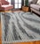 Textile 4x6 Gray Hand-Knotted Wool Vertical Shifting Sands Abstract Modern Carpet Rug For Sale - Image 7 of 9