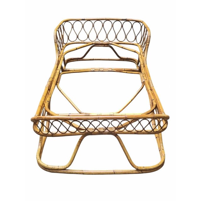1960s Wicker and Bamboo Daybed attributed to Tito Agnoli, Italy, 1960s For Sale - Image 5 of 8