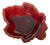 Red Ruby Glass Leaf Bowl For Sale