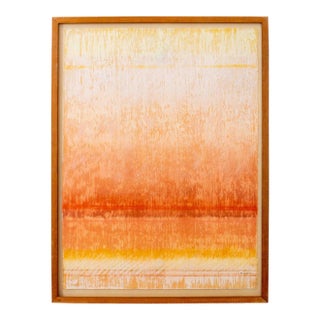 Phyllis Peckar "Orange Study" Acrylic on Paper For Sale