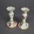 Traditional Antique German Hand Painted & Gilt Floral Porcelain Candlesticks, Berlin 1900 For Sale - Image 3 of 9