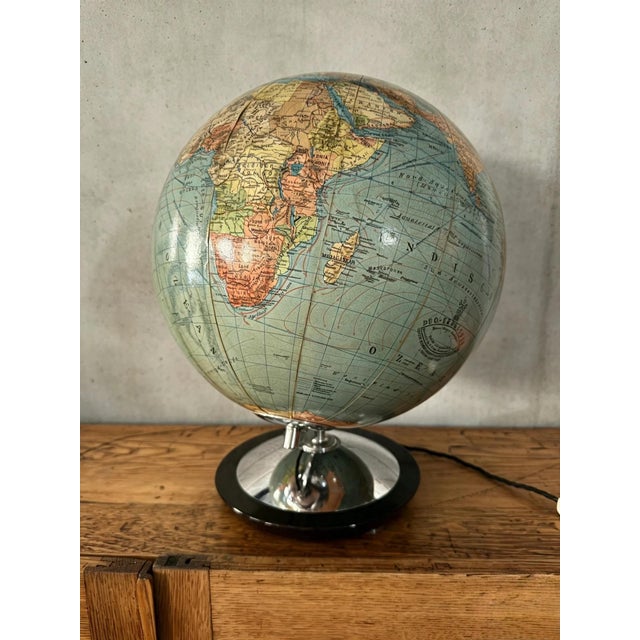 Vintage Duo Glass Globe Lamp from DBG, Germany, 1960s For Sale - Image 3 of 11
