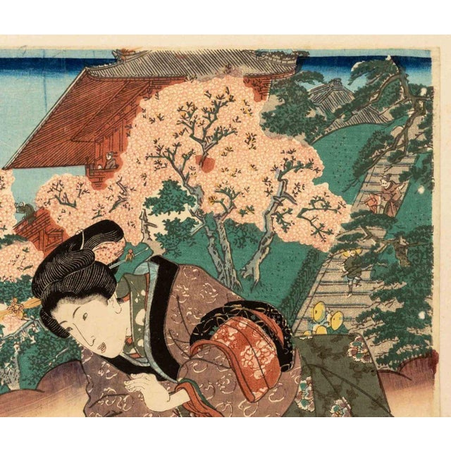Utagawa Kunisada (Toyokuni Iii) Utagawa Kunisada Bijin-Ga Woodblock Prints, 2 For Sale - Image 4 of 16